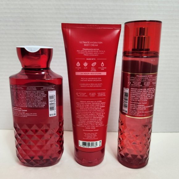 🆕️WINTER CANDY APPLE 🍎 Trio GIFT SET Lotion Mist Shower Gel BBW *NEW SEALED - Picture 2 of 3